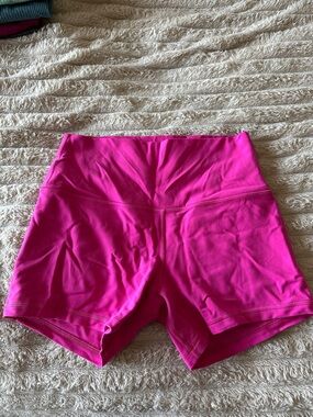 lululemon athletica High-Waist Bright Pink Workout Shorts